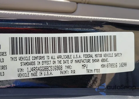 2011 Jeep Grand Cherokee Laredo z USA, uszkodzony, nr VIN 1J4RS4GG8BC516968